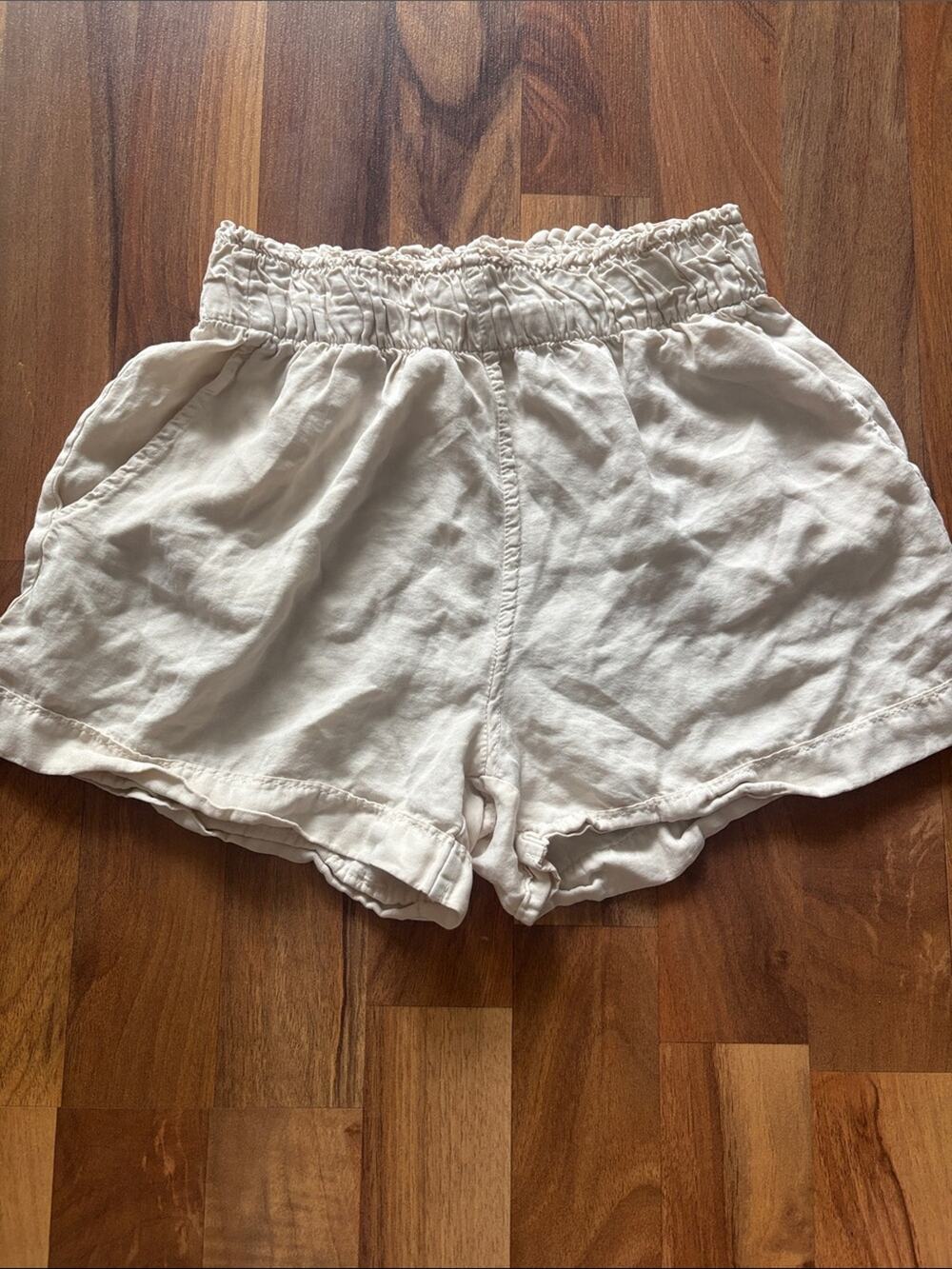 Altar’d State Women’s Cream Elastic-Waist Casual Shorts Size XS